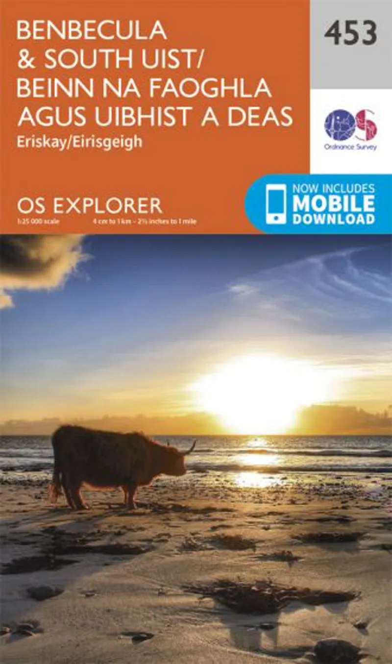 OS Explorer Map 453 Benbecula and South Uist/Beinn Na Faoghla Agus Uibhist a Deas